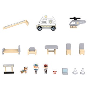 Poste de police bois, jeux d'imitation