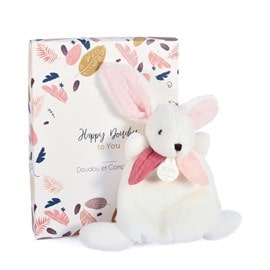 Happy boho mini doudou lapin rose 17 cm