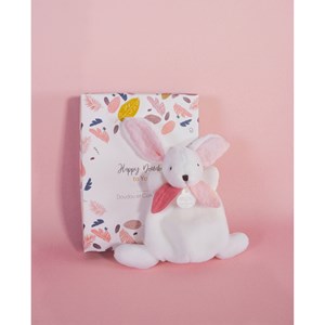 Happy boho mini doudou lapin rose 17 cm