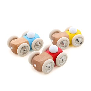 Voiture en bois moit-moit bleue