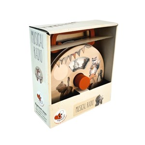 Boite à musique en métal musiciens