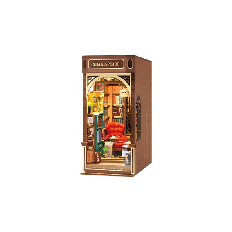 Serre livre en bois bookstore