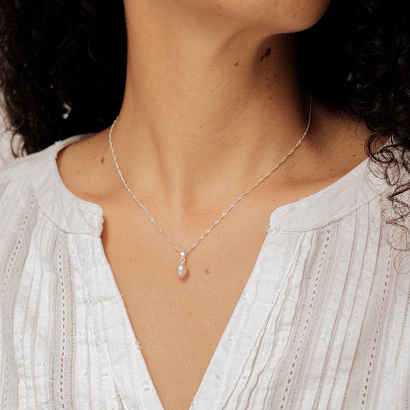 Collier elégance perle rose