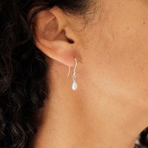 Boucles d'oreilles elégance perle blanc