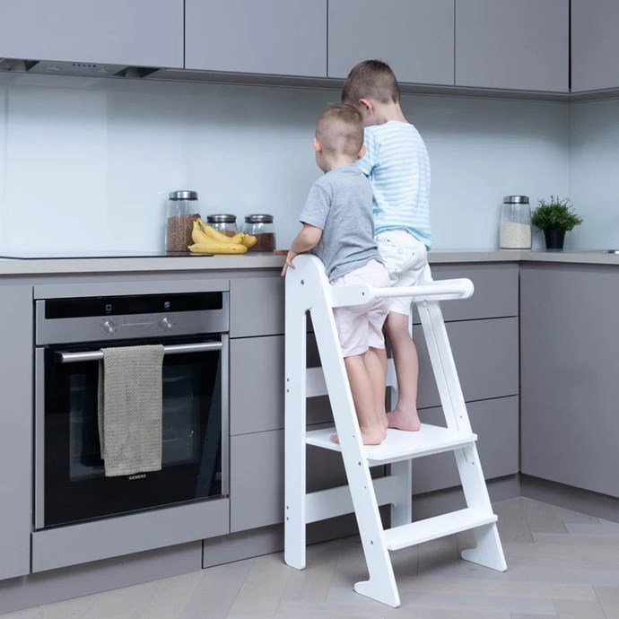 Tour D'Apprentissage Relaxdays En Bambou - Dès 1 An - 2 Niveaux - Anti-Basculement - 93 X 50 X 48,5 Cm - Charge Max 50 Kg
