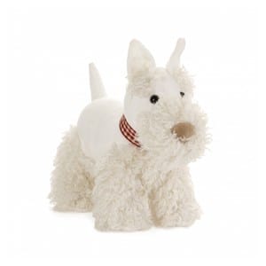 Peluche lola - le chien scottish blanc