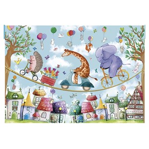 Puzzle 36 pieces animaux acrobates