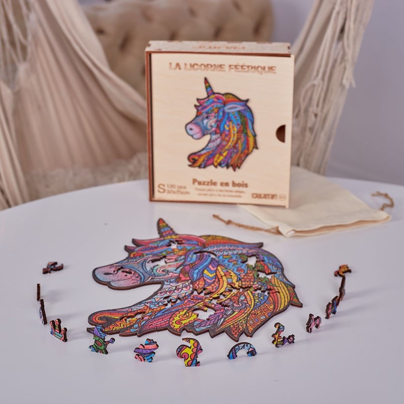 La licorne féérique puzzle bois, c b