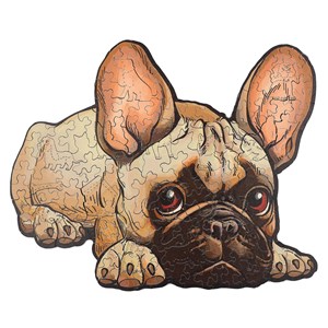 Le bouledogue fidèle  puzzle bois, c b