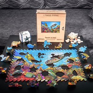 L'oasis corail  puzzle bois, c b