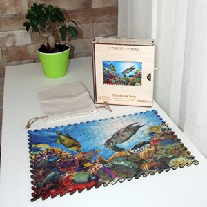 L'oasis corail  puzzle bois, c b