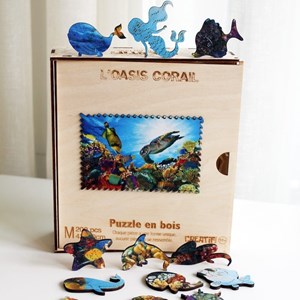 L'oasis corail  puzzle bois, c b