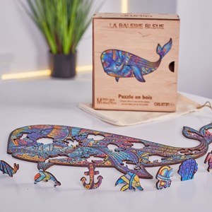 La baleine bleue  puzzle bois, c b