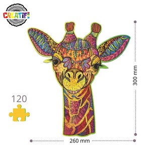 L'amusante girafe  puzzle bois, c b