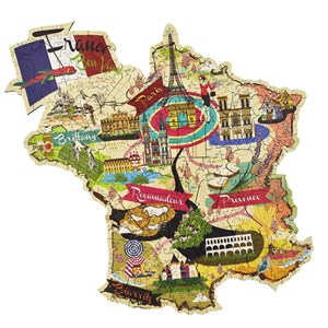 La france découverte  puzzle bois, c b