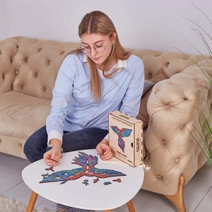 L'exotique perroquet  puzzle bois, c b