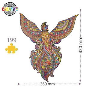 Le phénix flamboyant  puzzle bois, c b