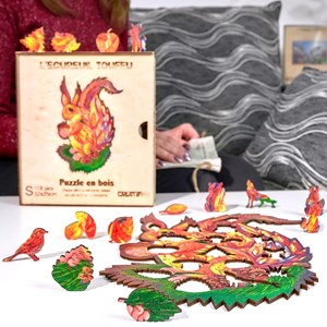 L'écureuil touffu  puzzle bois, c b