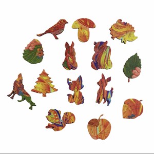 L'écureuil touffu  puzzle bois, c b
