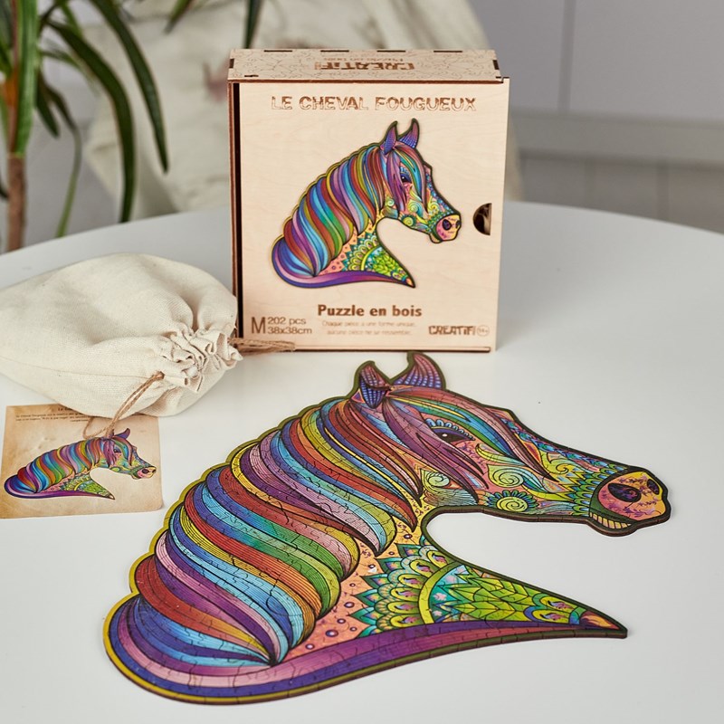 CreatifWood - Cheval fougueux  puzzle bois, c b