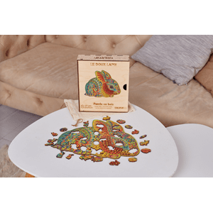 Le doux lapin  puzzle bois, c b