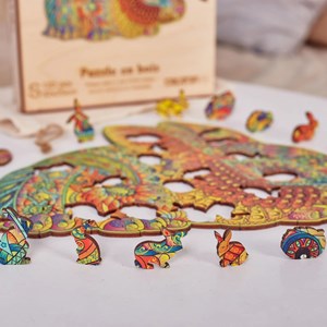 Le doux lapin  puzzle bois, c b