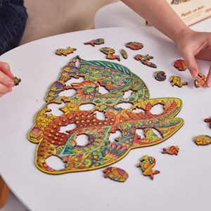 Le doux lapin  puzzle bois, c b