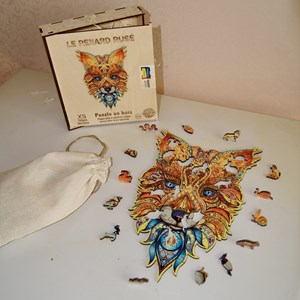 Le renard rusé  puzzle bois, c b