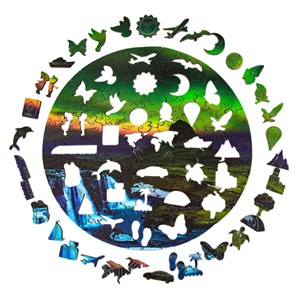 L'aurore boréale  puzzle bois, c b