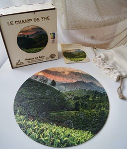 Le champ de thé  puzzle bois, c b