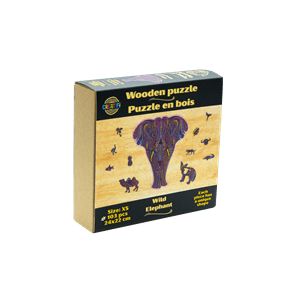 L’éléphant sauvage  puzzle bois, b c