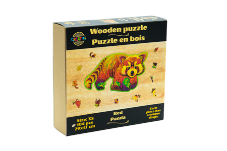 Le panda roux  puzzle bois, b c