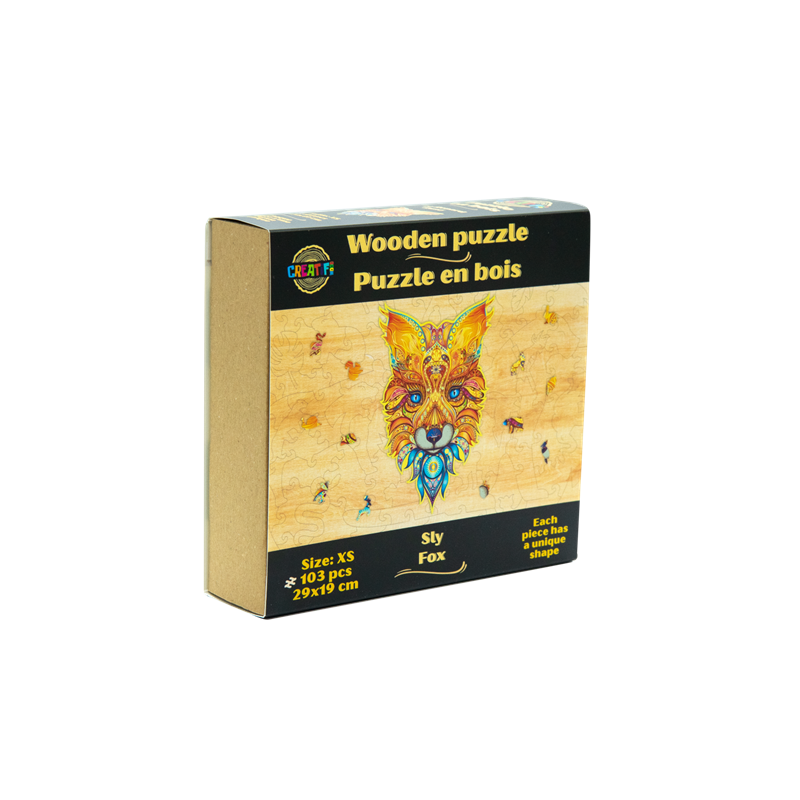 Le renard rusé puzzle bois, b c