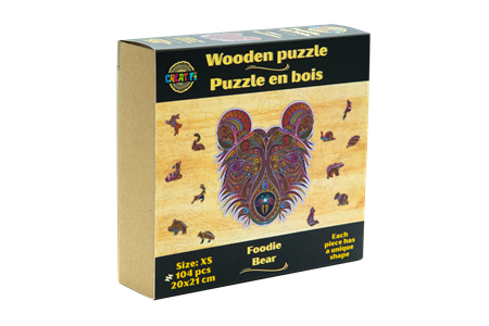 L'ours gourmand  puzzle bois, b c