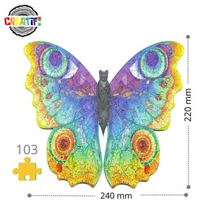 Le papillon lumineux  puzzle bois, b c