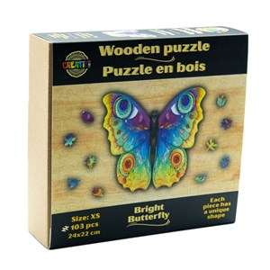 Le papillon lumineux  puzzle bois, b c
