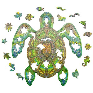 La tortue verte  puzzle bois, b c