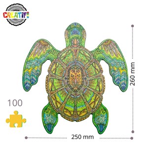 La tortue verte  puzzle bois, b c