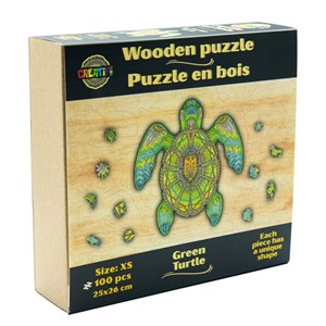La tortue verte  puzzle bois, b c