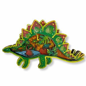 Kit en bois 3d à peindre stégosaure