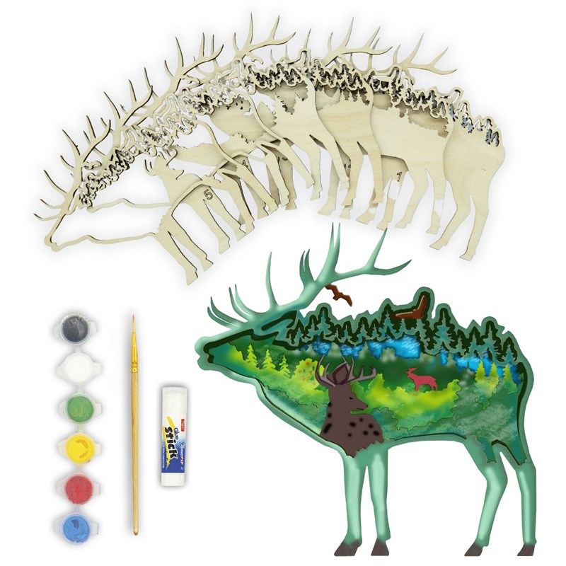 CreatifWood - Kit en bois 3d à peindre cerf