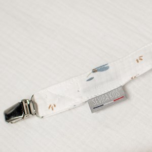 Attache tétine  bleuet