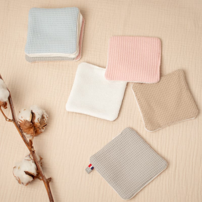 Lingettes bébé lavables 8 pièces (Sevira Kids) - Image 2