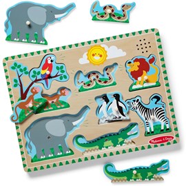 Puzzle sonore animaux du zoo