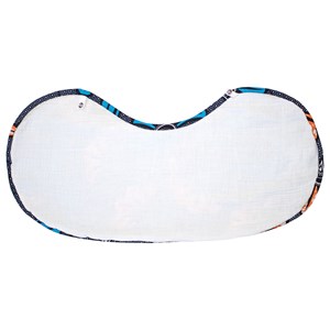 Bavoir d'épaule wax fleurs mariage bleu