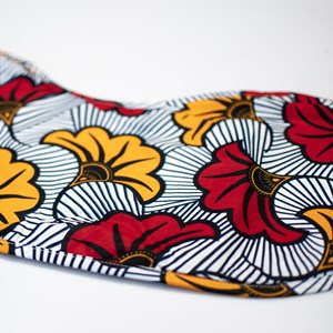 Bavoir d'épaule wax fleurs mariage