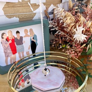 Bola de grossesse argent carré noir