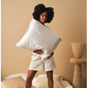 Taie d'oreiller en soie blanc 65x65