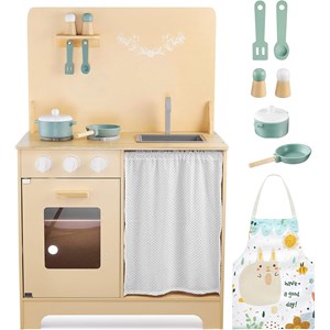 Cuisine enfant bois, avec eclairage led