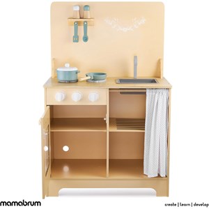 Cuisine enfant bois, avec eclairage led
